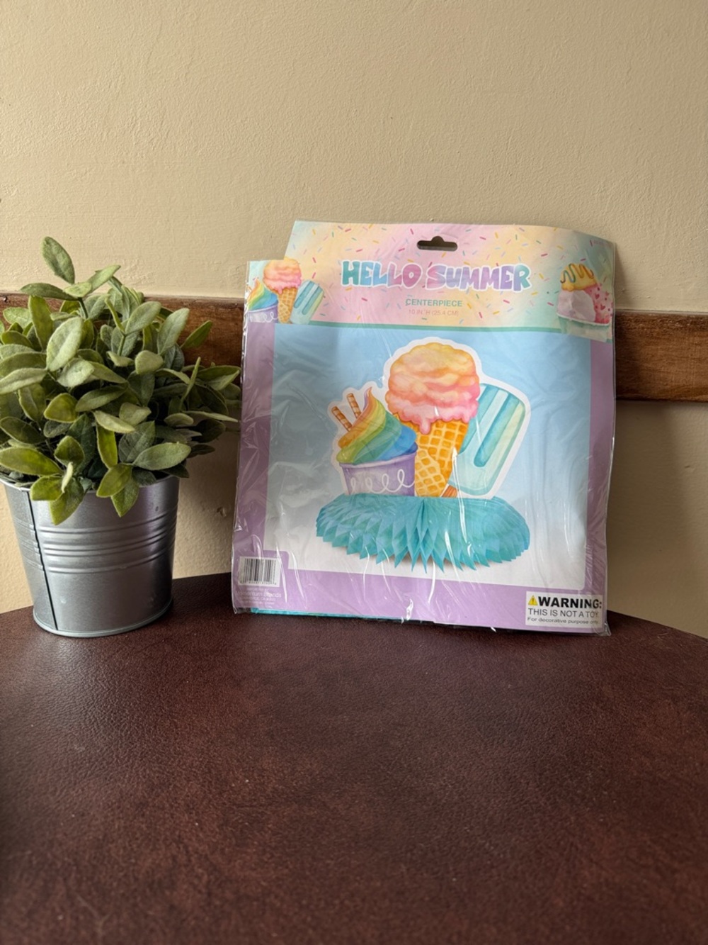 Hobby Lobby Hello Summer Pastel Ice Cream Centerpiece